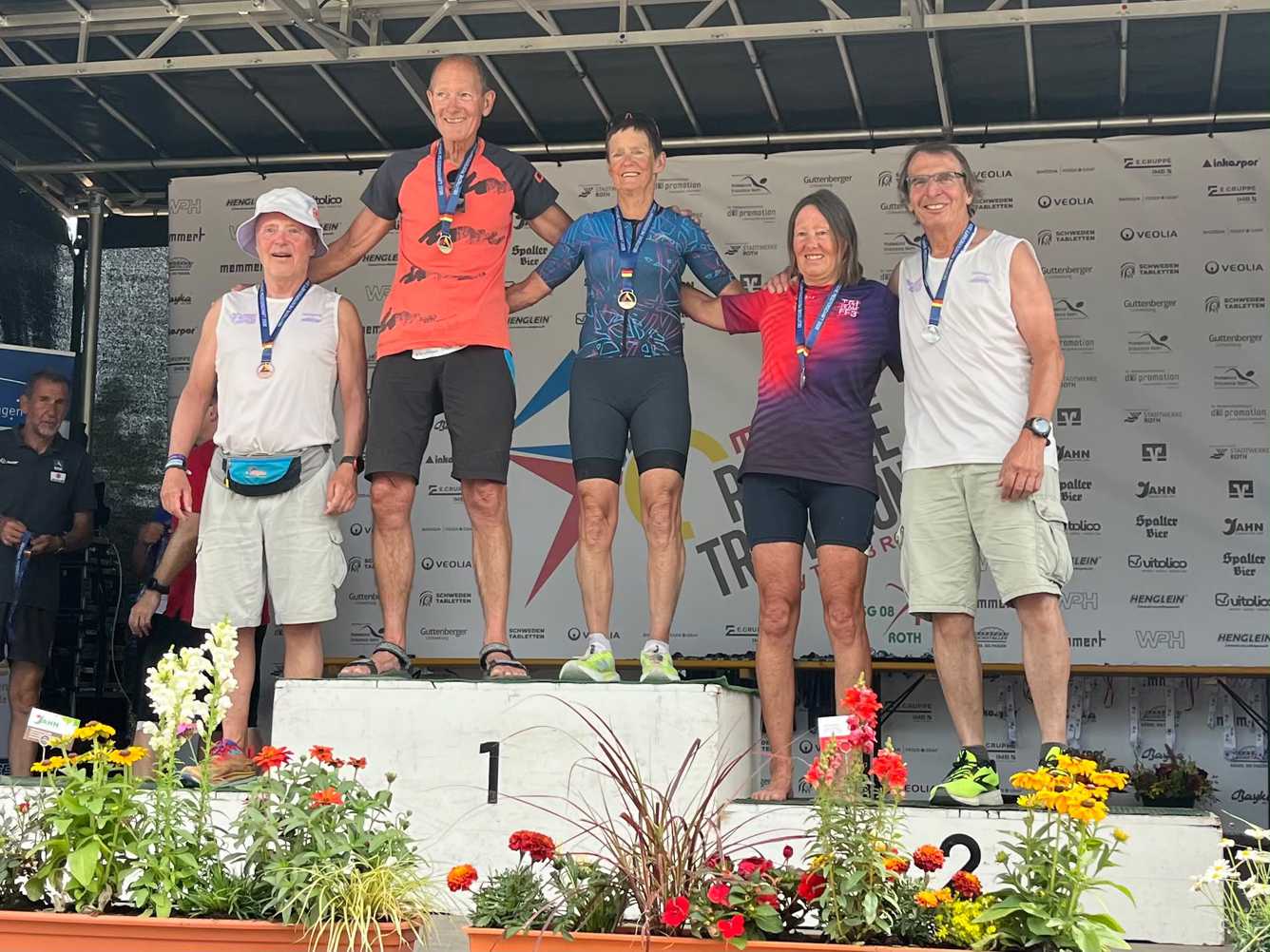 Dieter Frank wird Deutscher Vizemeister in der M70 beim Rothsee‑Triathlon